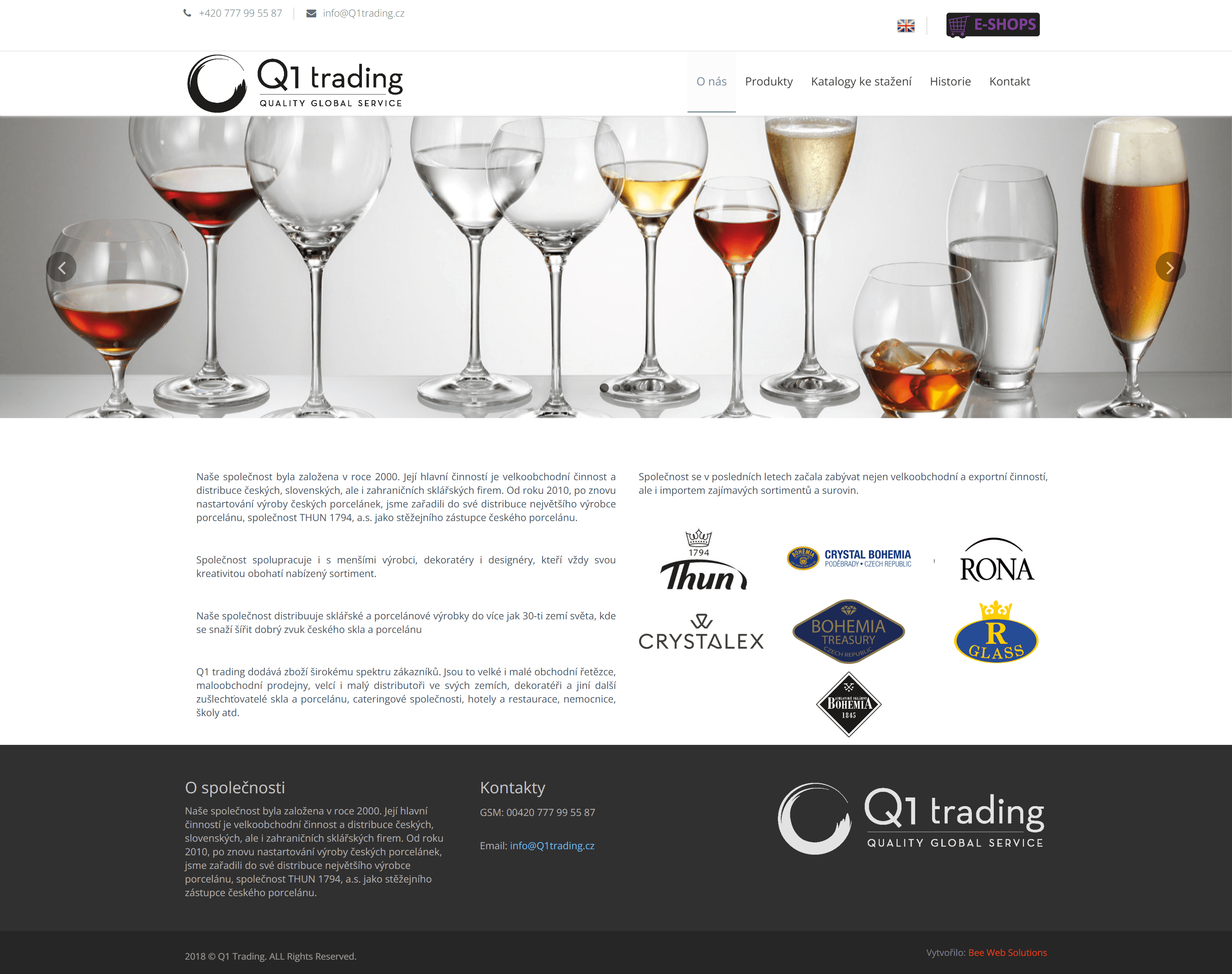 Q1 Trading Website Screenshot